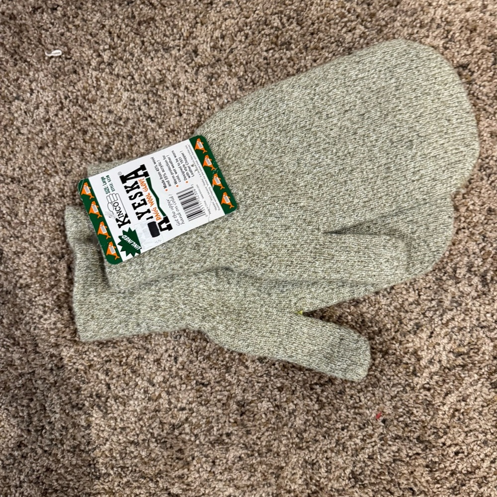 Kinco YUKON Ragg Wool Mittens Unlined Gray Fleck Size Large